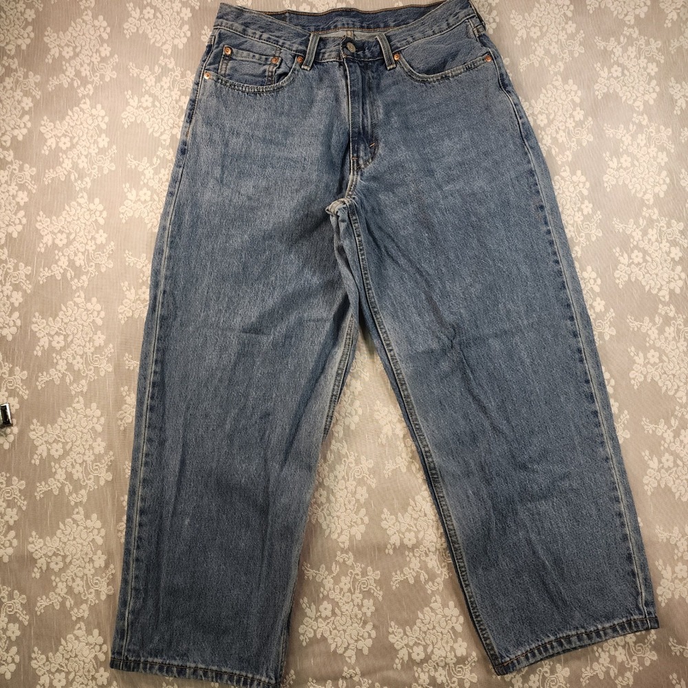 Levis 578 Stay Loose Mens Jeans 32x30 Baggy Wide Leg Medium Wash Blue Denim
